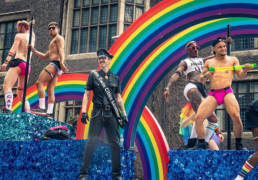 twin cities mr leather gay gogo dancers photo gallery list LGBTQ pride celebrations festivals parades USA 2024