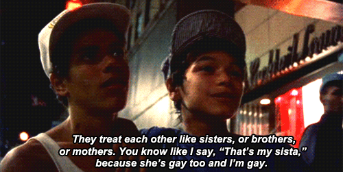 Two boys discussing the queer family phenomenon.