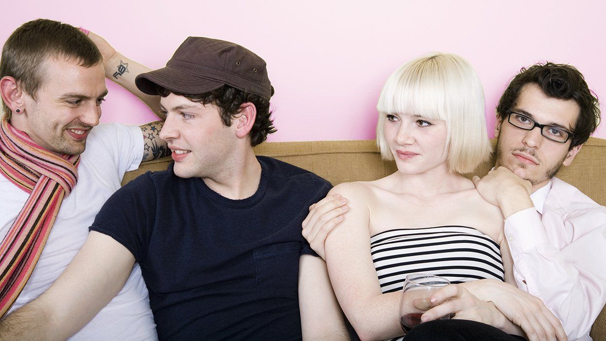 two couples sitting together
