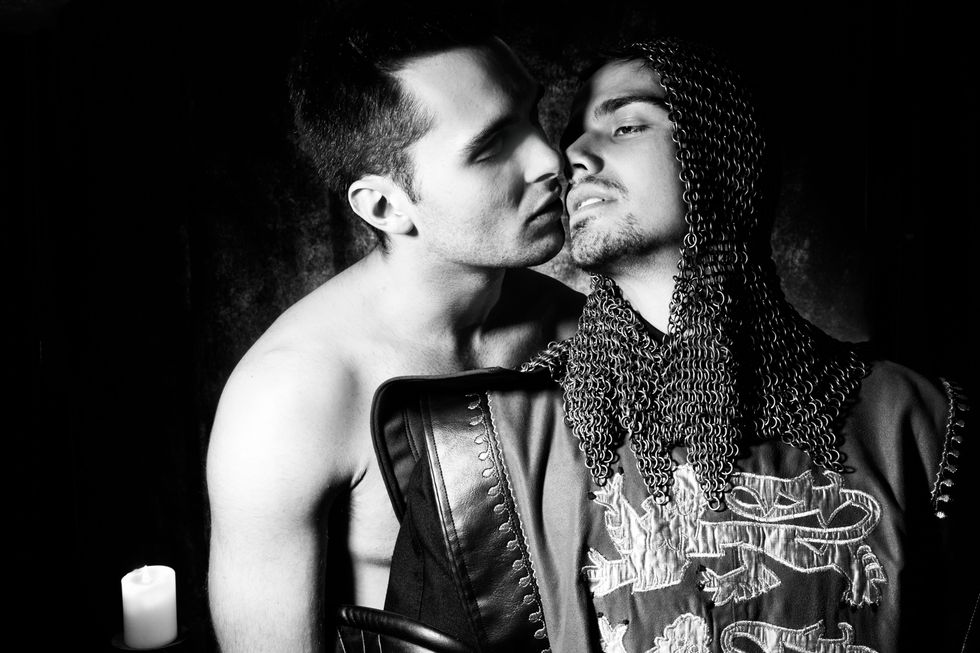 two men acting out a fantasy