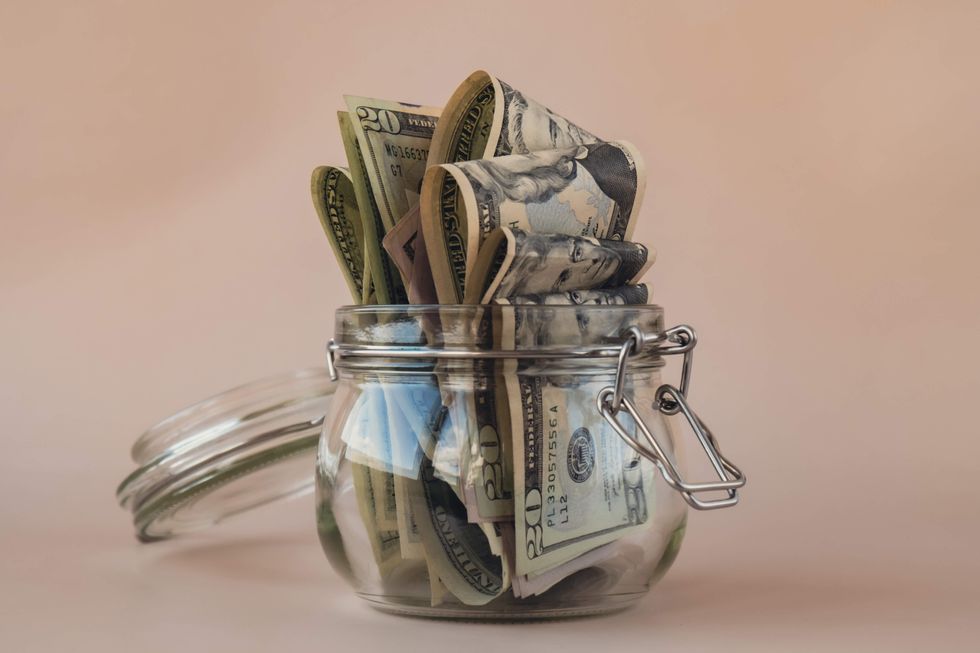 \u200bA jar full of money.