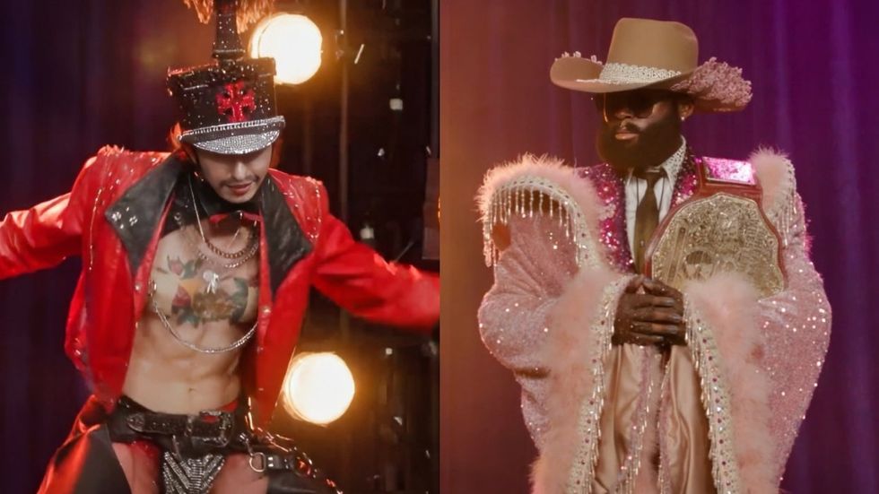 \u200bDick Von Dyke, King Molasses before lip syncing for the crown at the grand finale of King of Drag season 1