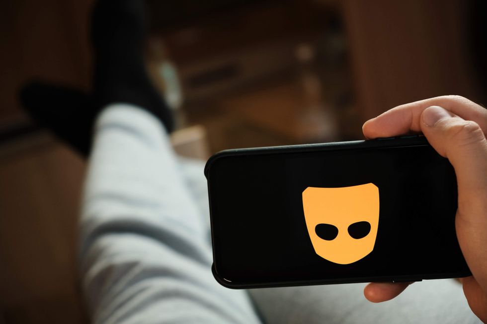 \u200bGrindr on a cell phone.