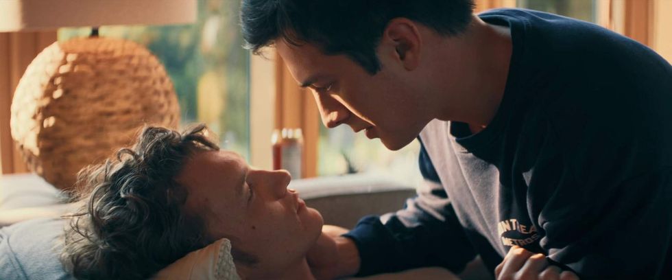 \u200bShane and Ilya in 'Heated Rivalry' episode 6.