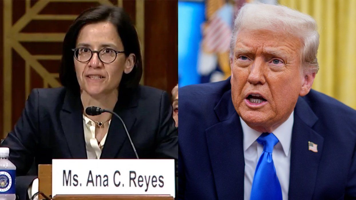 US District Judge Ana Reyes confirmation hearing; U.S. President Donald Trump speaks during an executive order signing in the Oval Office at the White House on February 11, 2025 in Washington, DC.