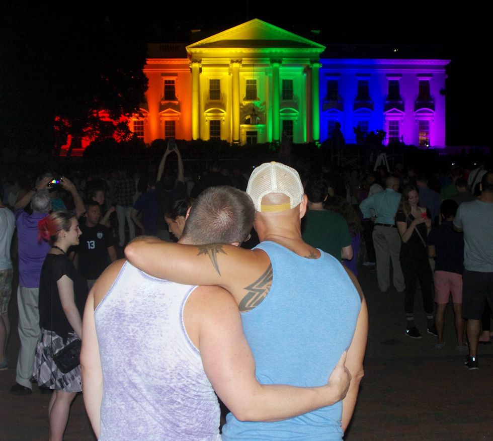 washington dc white house rainbow gay couple hug photo gallery list LGBTQ pride celebrations festivals parades USA 2024