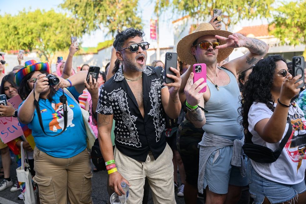 WeHo LGBTQIA Pride Dyke March Dykes on Bikes rally West Hollywood California May 2025