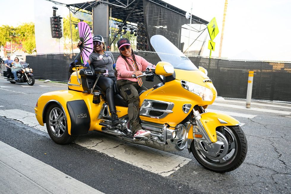 WeHo LGBTQIA Pride Dyke March Dykes on Bikes rally West Hollywood California May 2025