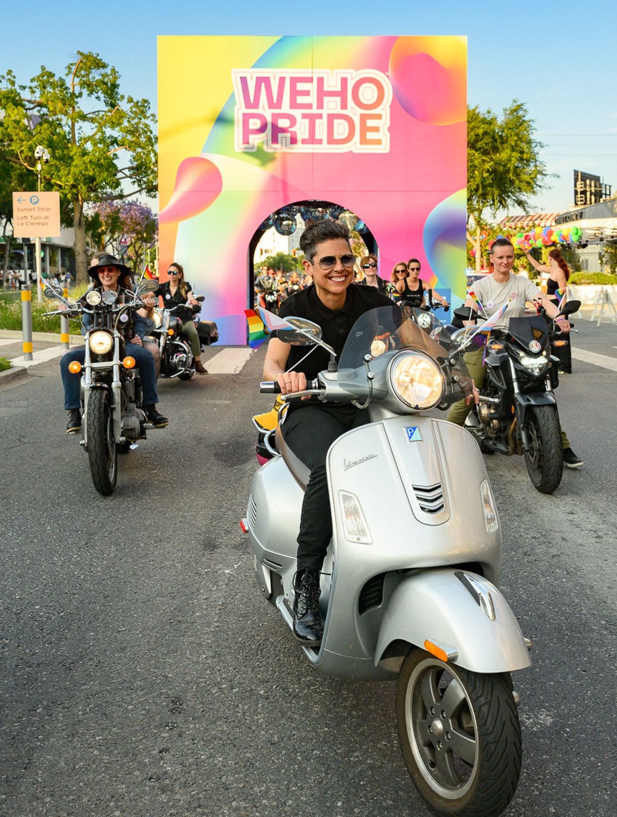 WeHo LGBTQIA Pride Dyke March Dykes on Bikes rally West Hollywood California May 2025