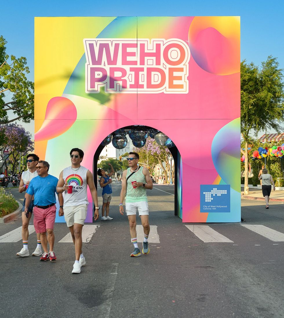 WeHo LGBTQIA Pride Dyke March Dykes on Bikes rally West Hollywood California May 2025