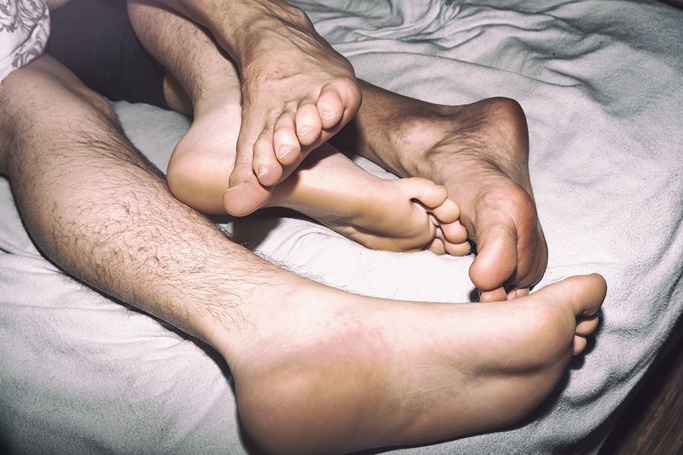 What is Podophilia? feet on a bed