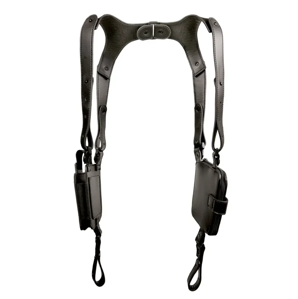 WOODY NEW YORK - ADJUSTABLE LEATHER HARNESS WITH POCKETS