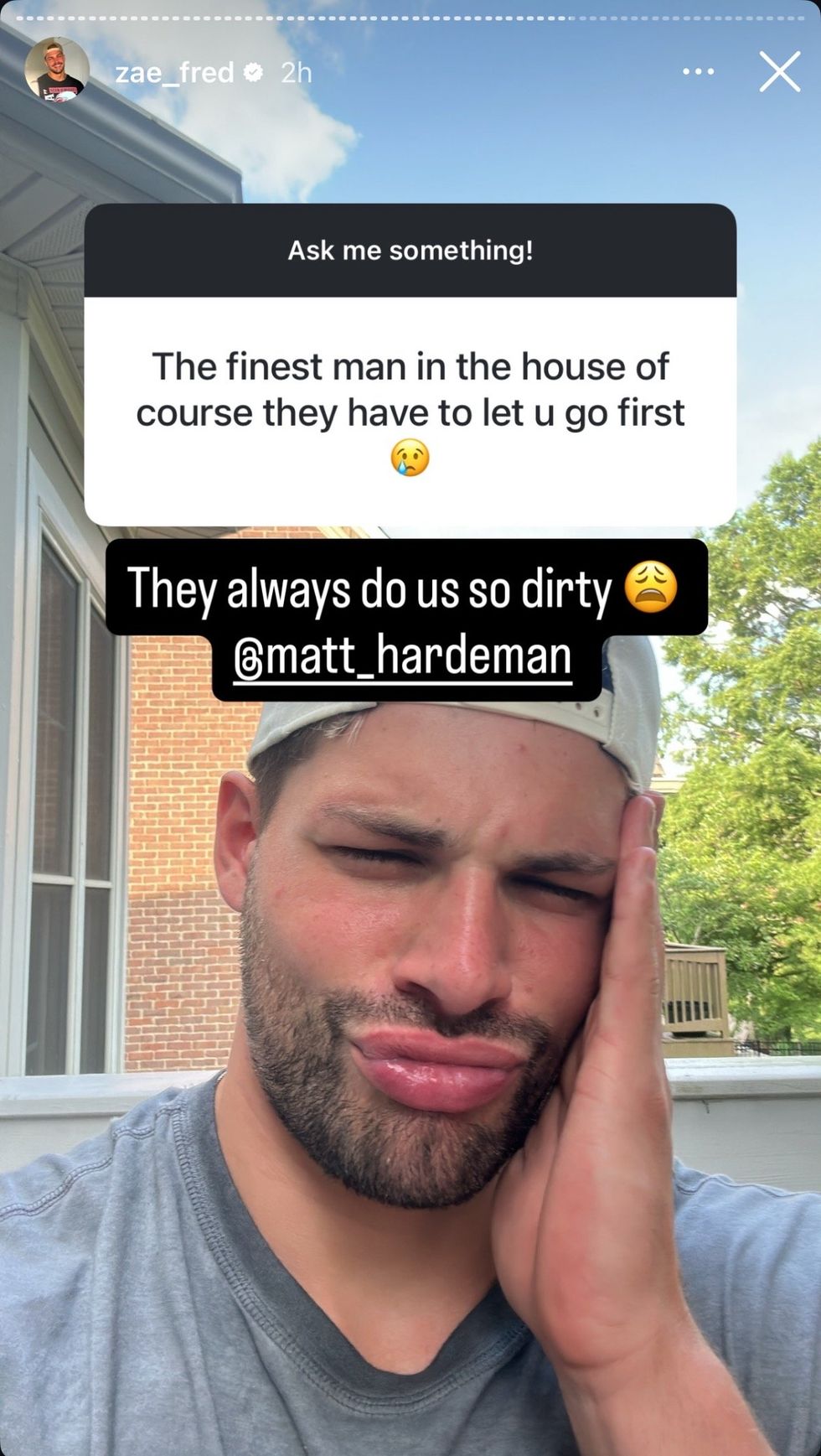 Zae Frederich answered \u200bBig Brother 27\u200b questions from fans via Instagram stories