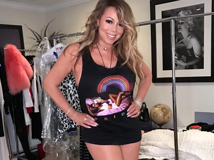 mariah rainbow shirt