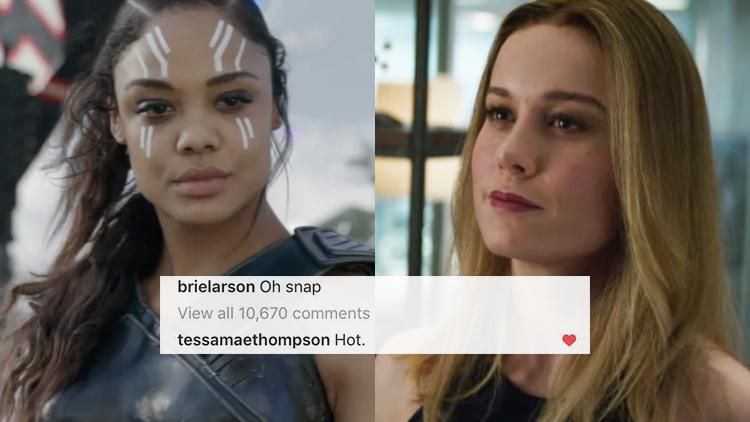 Tessa Thompson Commented Hot On Brie Larson S Instagram Post Marvel valkyrie statue by iron studios. tessa thompson commented hot on brie